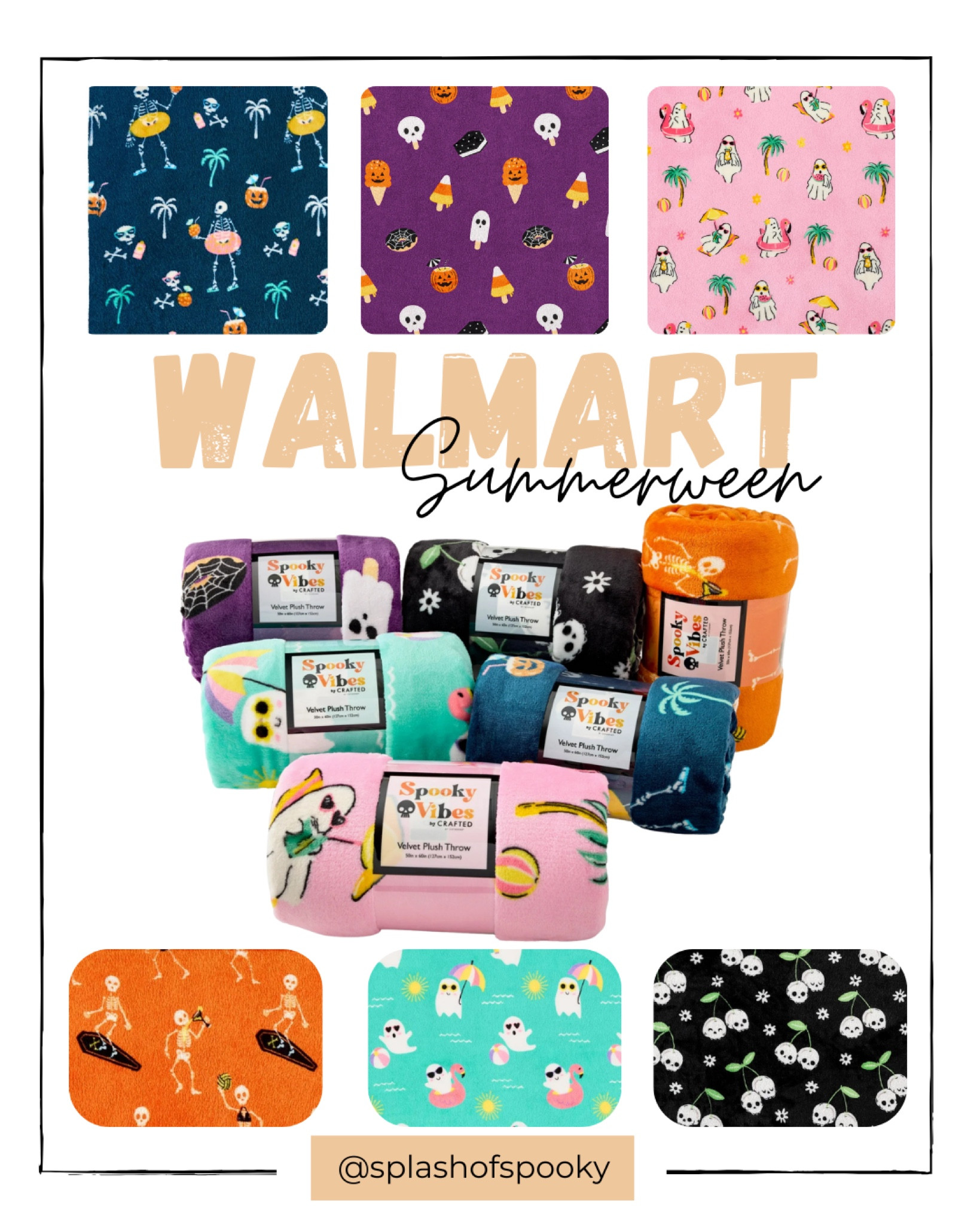 Summerween at Walmart 🏖️👻

Summer meets spooky with these cute Halloween blankets  

#LTKSwim #LTKSeasonal #LTKFindsUnder50
