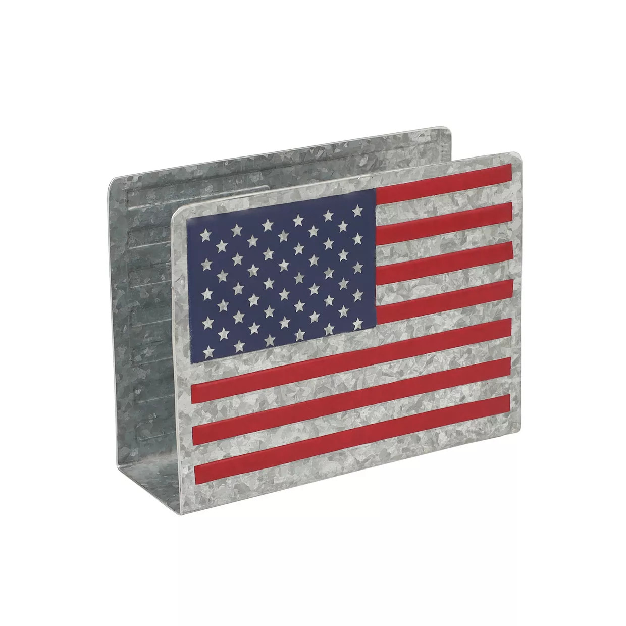 Celebrate Together™ Americana Galvanized American Flag Napkin Holder | Kohl's