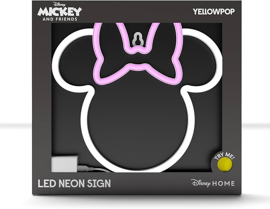 Yellowpop Neon Signs for Wall Decor, Disney Minnie Mouse (Ears) - Energy Efficient LED Neon Light... | Amazon (US)