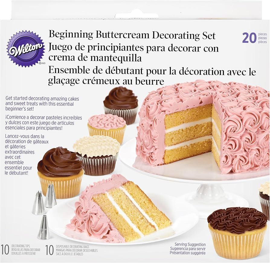 Wilton Beginning Buttercream Decorating Set, 20-Piece Cake Decorating Kit | Amazon (US)