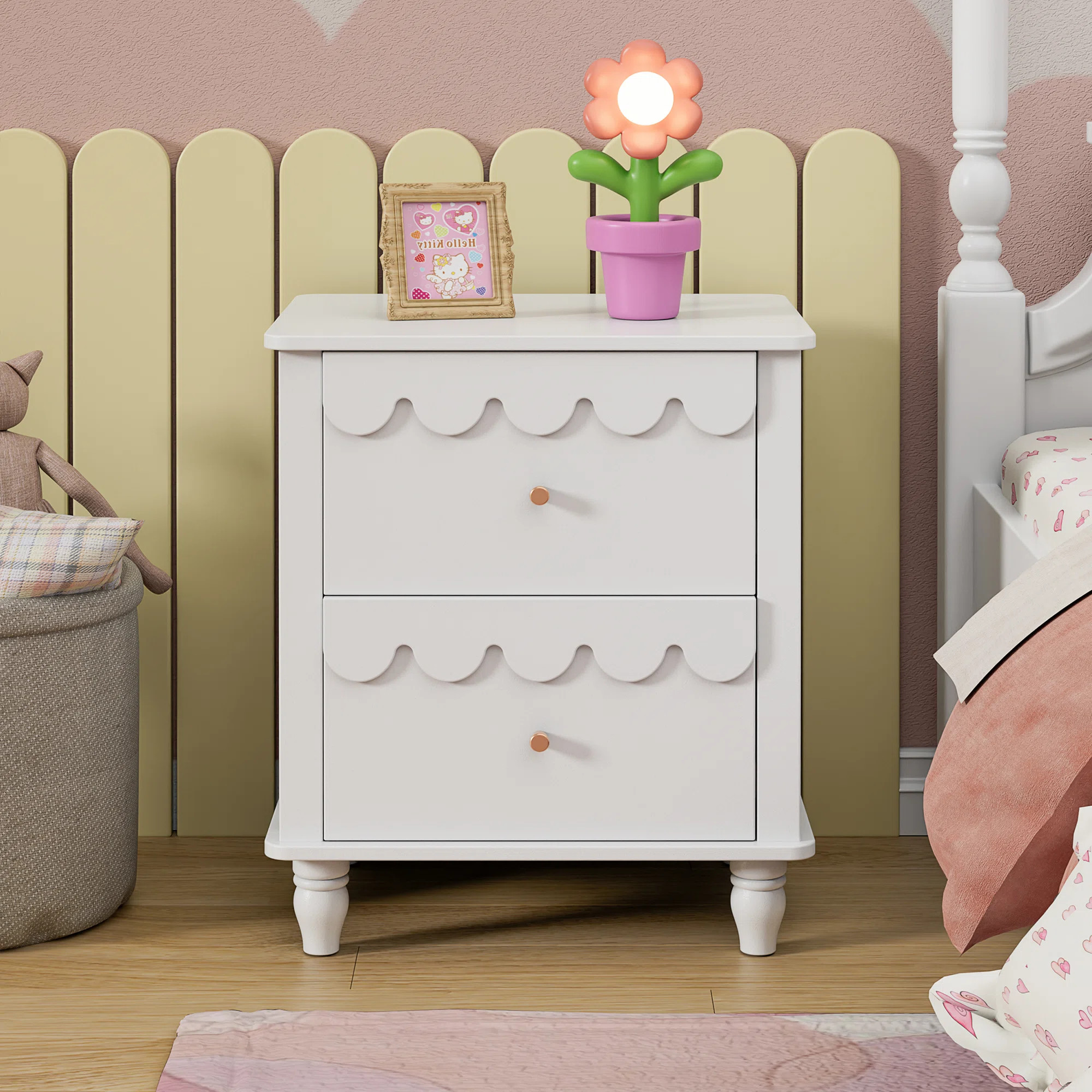 Cynthina 19.7“W Cute Cloud shape Nightstand | Wayfair North America