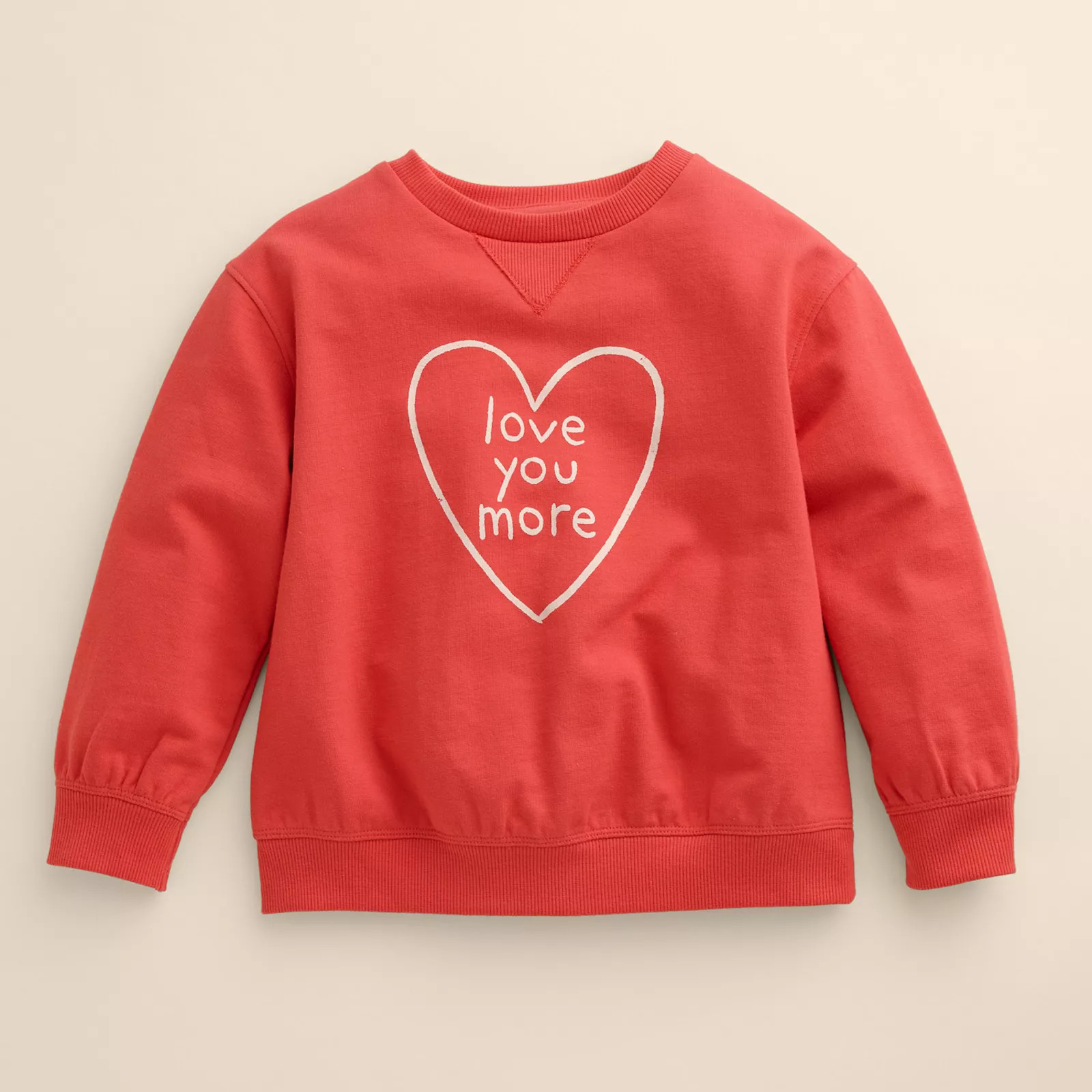 Baby & Toddler Little Co. by Lauren Conrad Valentine's Day Crew Pullover, Toddler Girl's, Size: 9 Months, Red Outline Heart | Kohl's