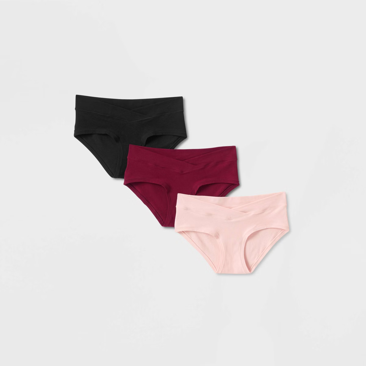 Maternity 3pk Under the Belly Maternity Hipster Underwear - Auden™ Pink/Maroon/Black | Target