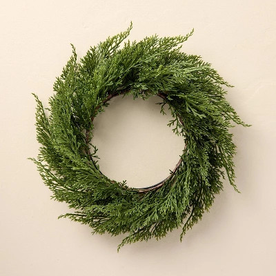 12" Faux Cypress Mini Christmas Wreath - Hearth & Hand™ with Magnolia | Target
