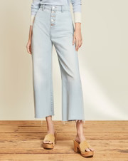 Grant Wide-Leg Jean | Raw Hem | Veronica Beard