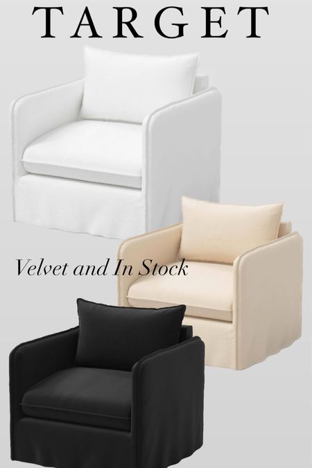The berea velvet lounge chair from target comes in 3 colors! 

#LTKhome