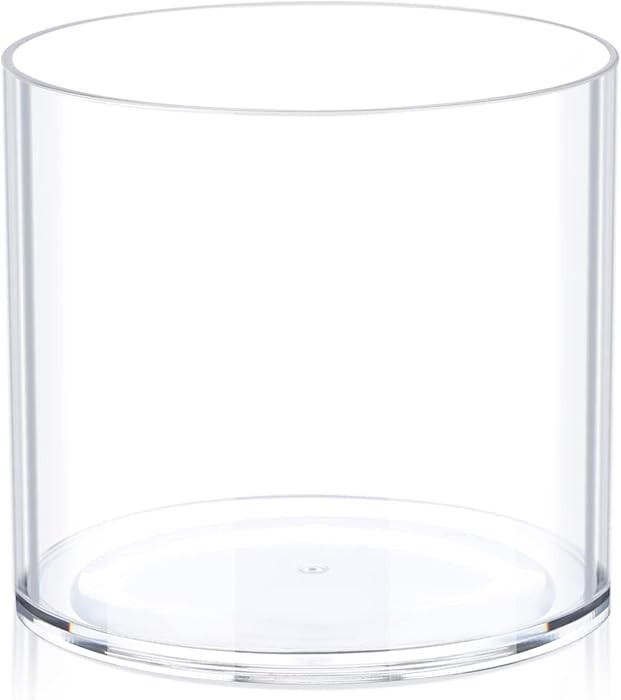 Flower Clear Vase Centerpiece for Home, Wedding Party, Plastic Clear Cylinder Wide for Flowers, D... | Amazon (US)