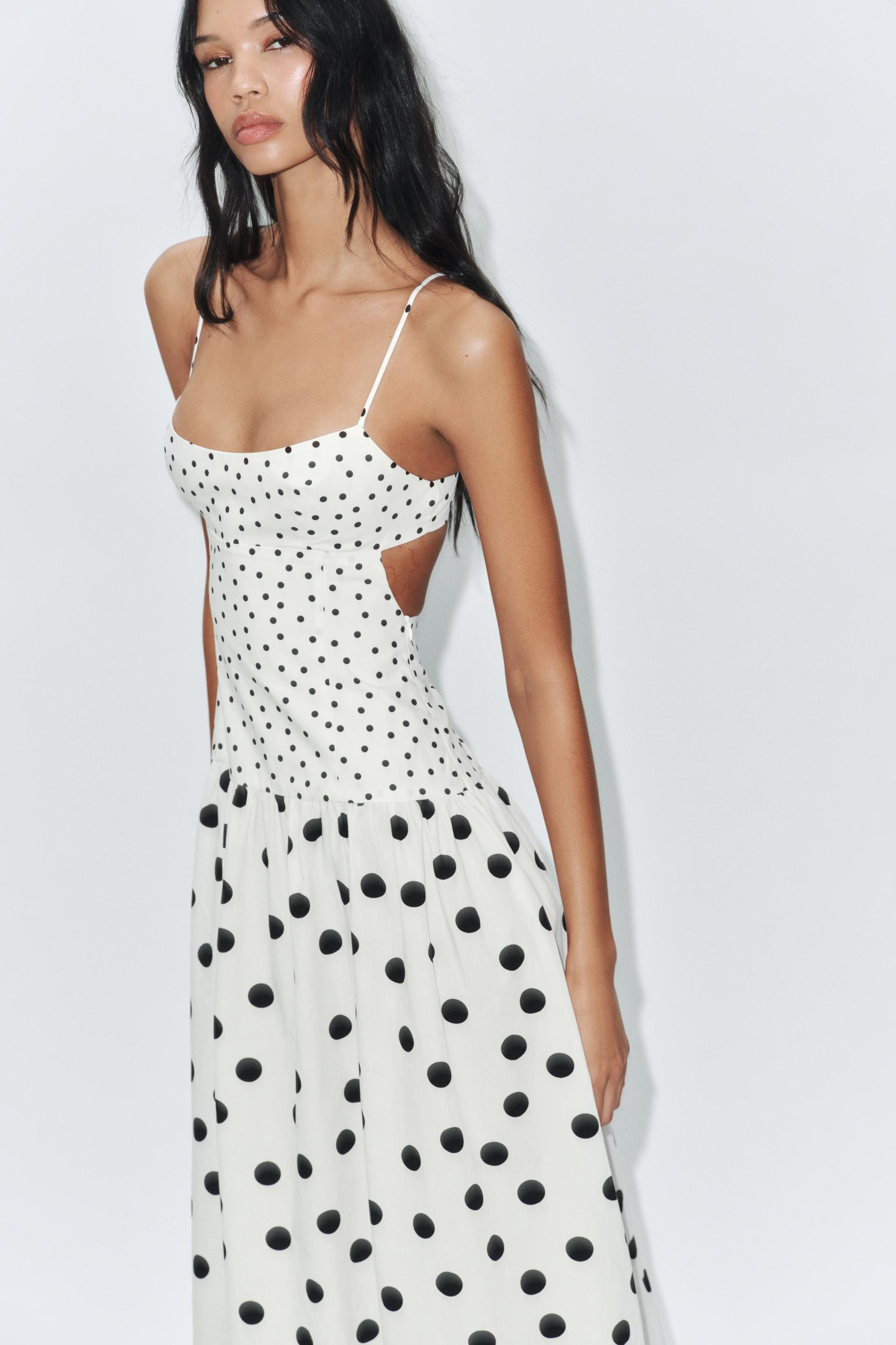 MIDI-TR\u00c4GERKLEID MIT PUNKTEN | Zara US