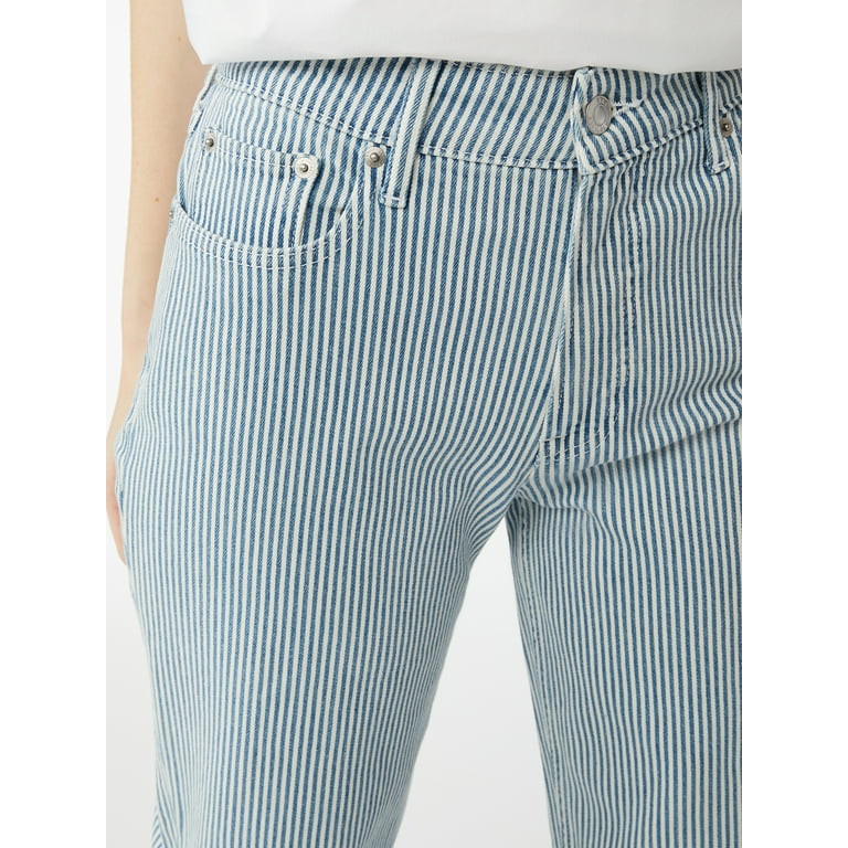 Free Assembly Women's High Rise 70's Wide Leg Straight Jeans - Walmart.com | Walmart (US)