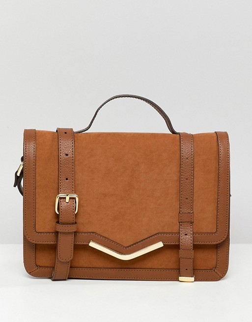 ASOS DESIGN v-bar structured satchel bag | ASOS US