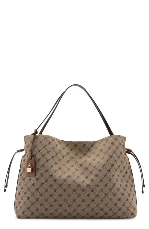 MANGO Logo Jacquard Bucket Bag in Leather at Nordstrom | Nordstrom
