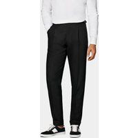 Suitsupply Black Slim Leg Tapered Pants | Suitsupply (US)