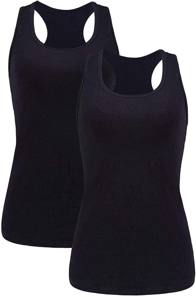beautyin Women Tank Top with Shelf Bra Racerback Workout Yoga Tops Undershirt | Amazon (US)