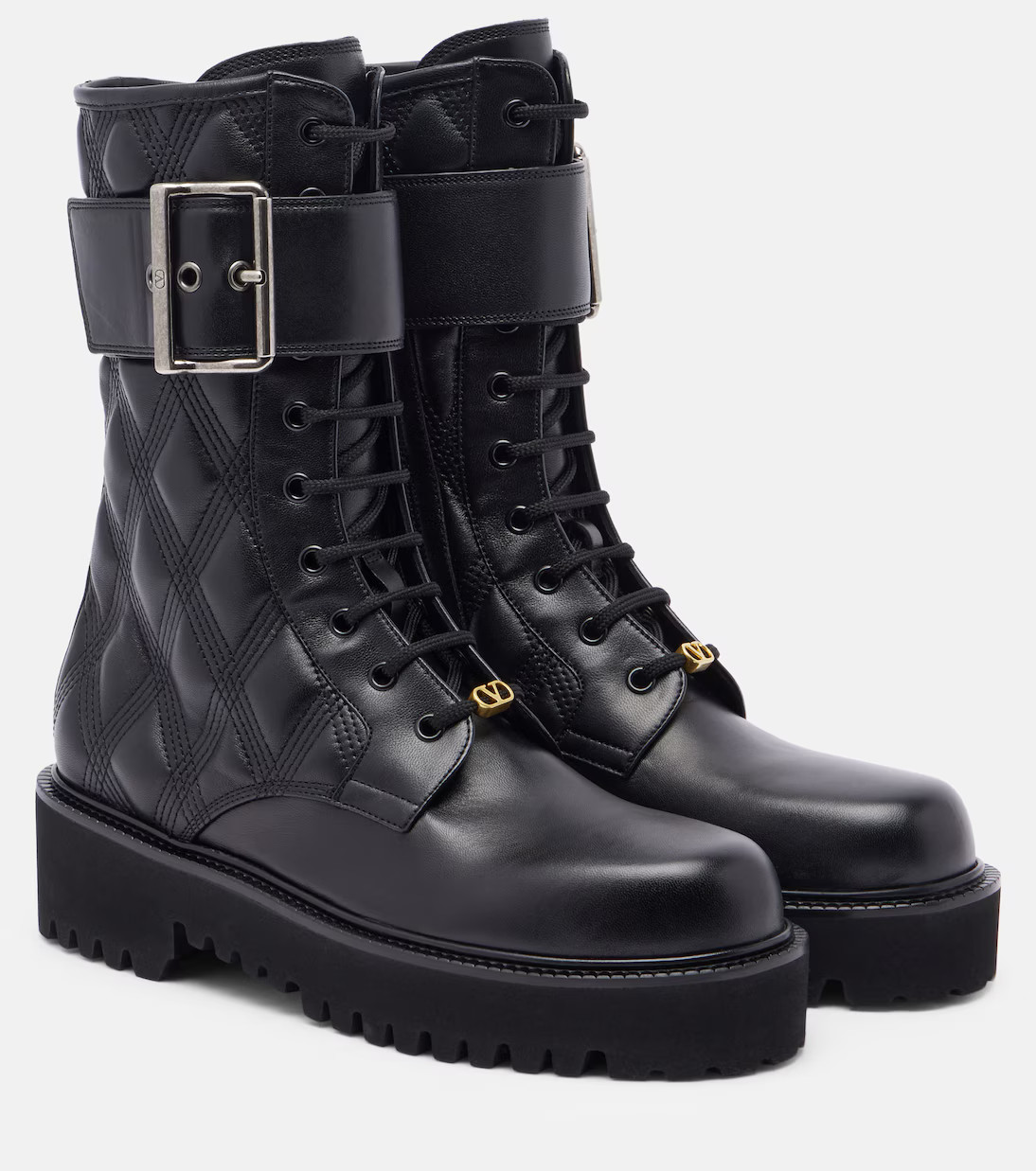 Quiltie 67 leather combat boots | Mytheresa (US/CA)