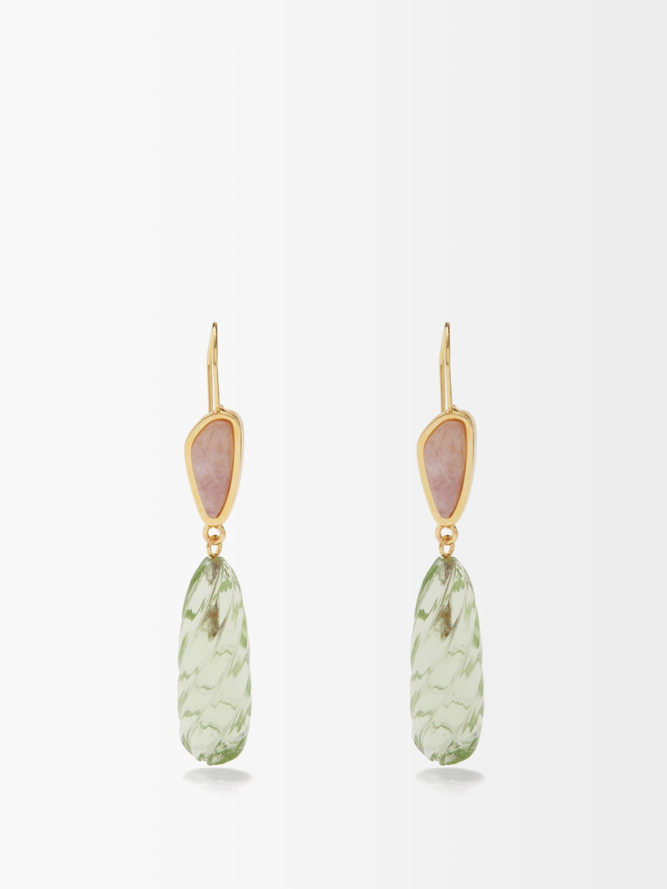 Willow amethyst & quartz gold-plated earrings | Matches (US)