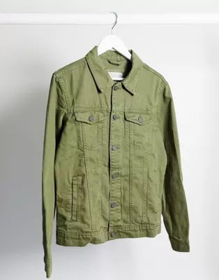 Pull&Bear – Jeansjacke in Khaki | ASOS (Global)