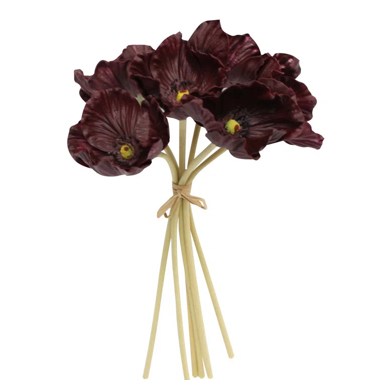 Real Touch Poppy Stem (Set of 6) | Wayfair North America
