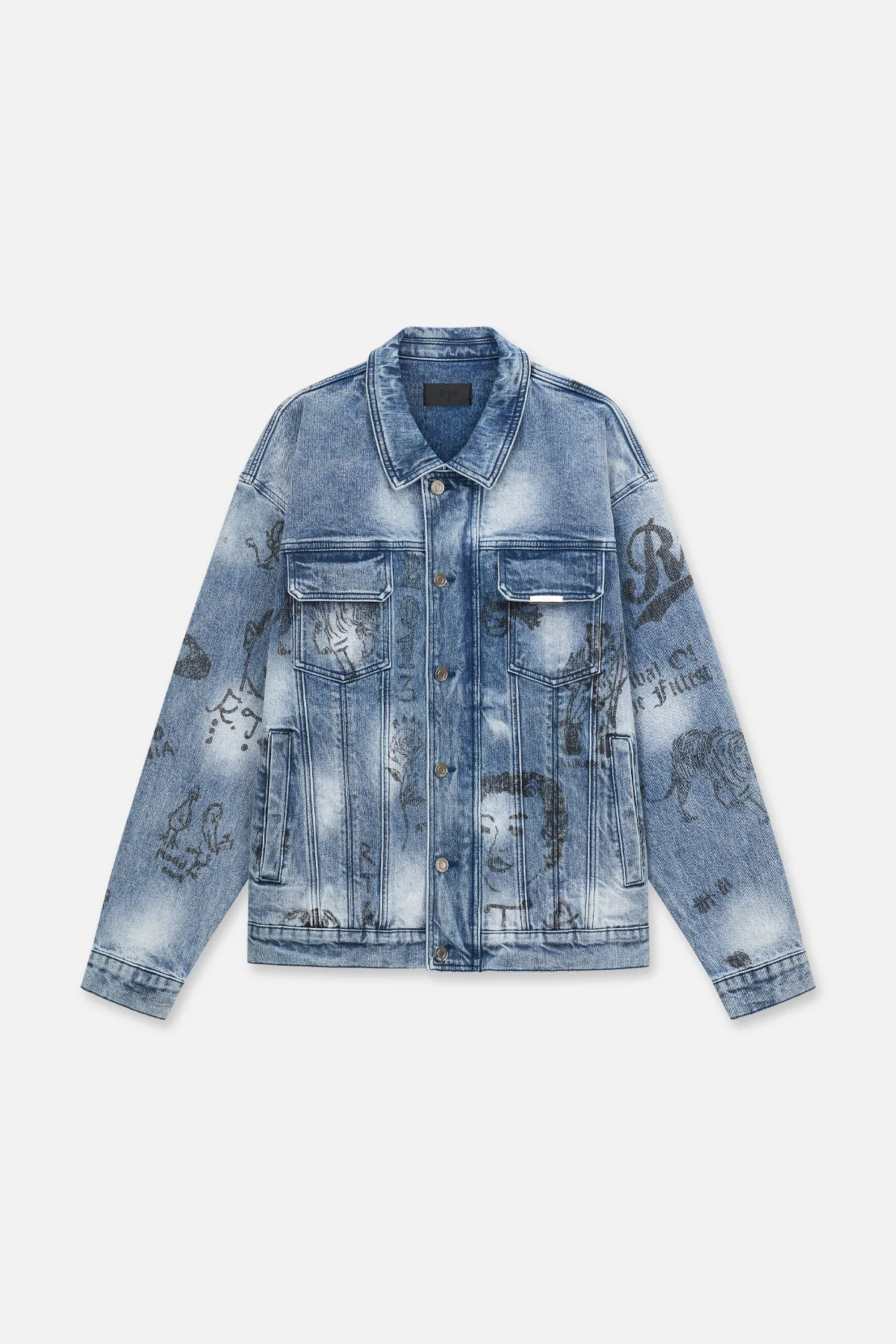 DANNY JEAN JACKET | LIGHT WASH SCRIBBLE | RTA
