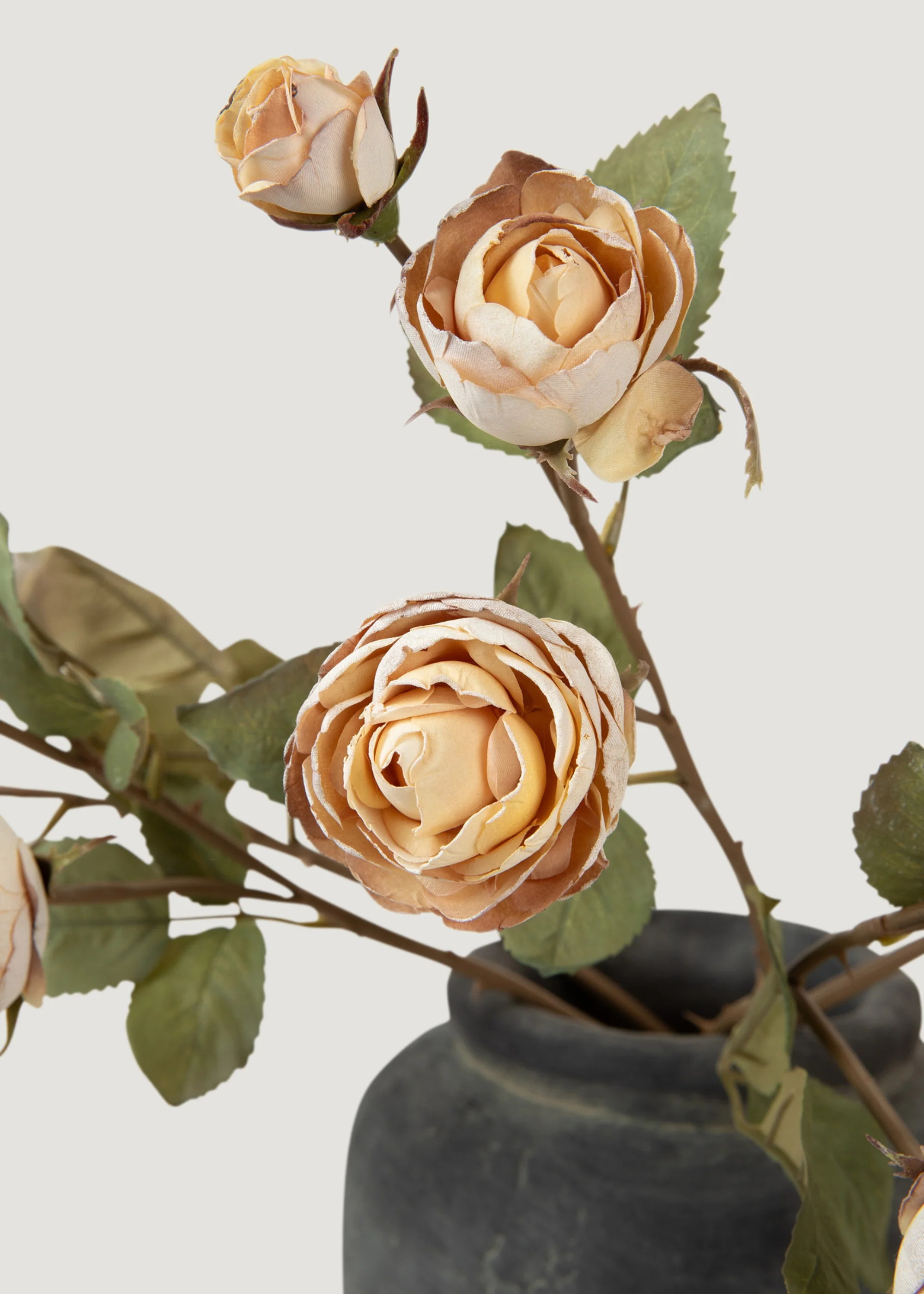 Beige Rose Stem with Dried Look | Artificial Flowers at Afloral | Afloral