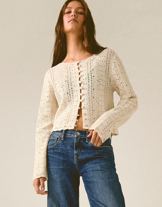 Open-Knit Lace Cardigan | Madewell