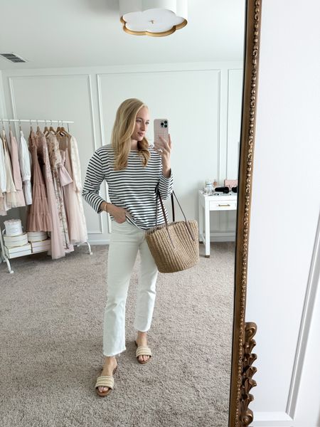 Can’t believe this top is Walmart! The material is so good and the fit is perfect! I have it paired with my go to Nordstrom Mother jeans! Wearing size small in the top and 28 in the jeans. Spring outfits // daytime outfits // casual outfits // Walmart finds // Nordstrom finds // LTKfashion // white jeans

#LTKSeasonal #LTKstyletip