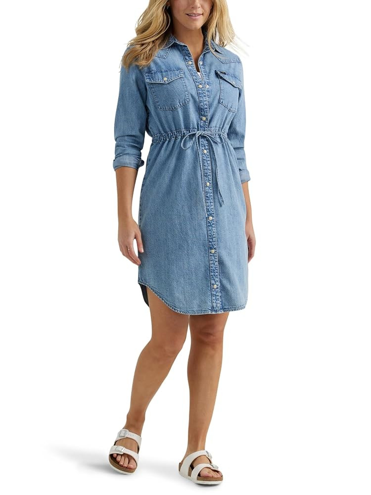 Lee Women's Legendary Western Denim Shirt Dress | Amazon (US)