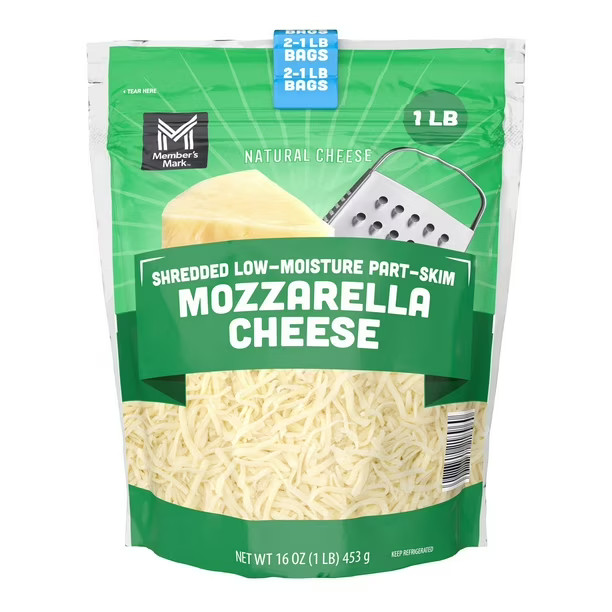 Member's Mark Part-Skim Shredded Mozzarella Cheese 1 lb., 2 pk. | Sam's Club