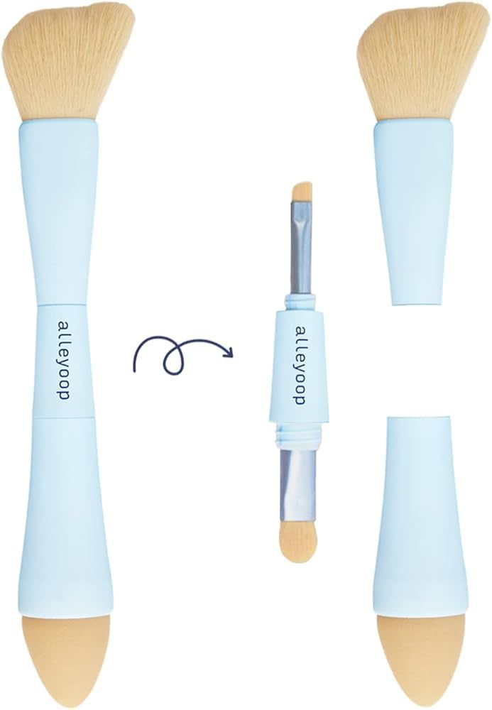 Alleyoop Multi-Tasker 4-in-1 Travel Makeup Brush – All-in-One Makeup Sponge, Eyeshadow, Eyebrow... | Amazon (US)