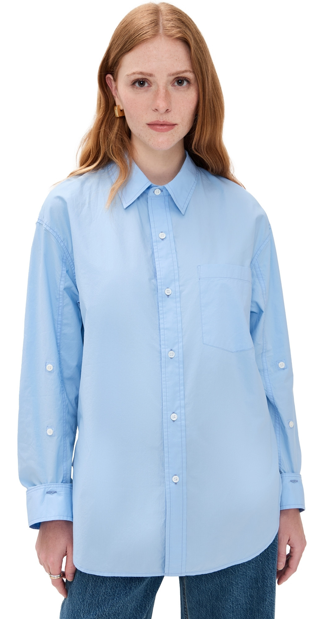 Citizens of Humanity Kayla Shirt Banker Blue L | Shopbop