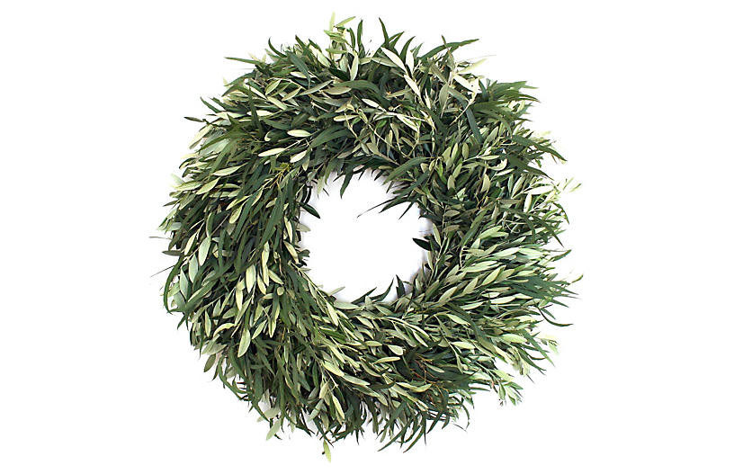 30" Willow Eucalyptus Wreath, Live | One Kings Lane