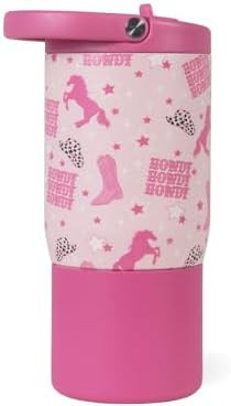 HydroJug Sport 14 oz Insulated Kids Water Bottle with Straw, Cowgirl | Triple wall insulated, lea... | Amazon (US)