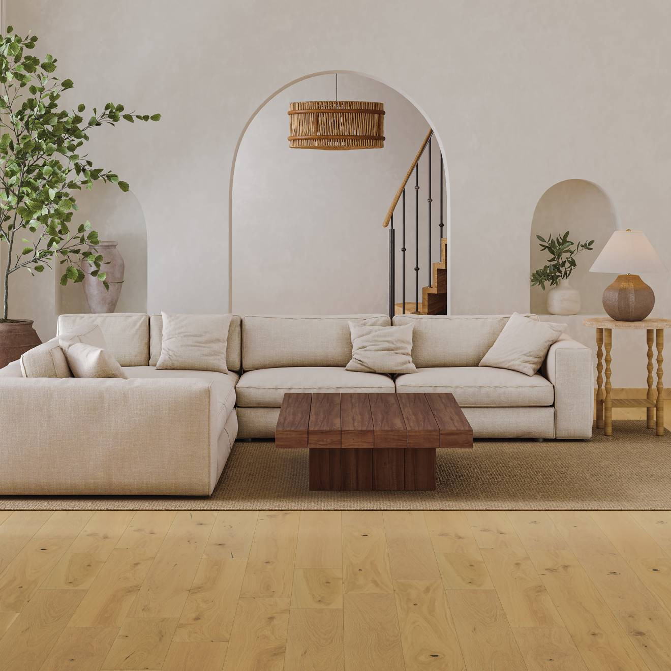 Newport 7.5" x 75" Engineered Hardwood Plank in Beach | Bedrosians Tile and Stone