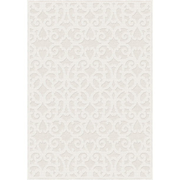My Texas House Arlington, Reversible, Indoor/Outdoor Woven Area Rug, Off-White, 5'2" x 7'6" - Wal... | Walmart (US)