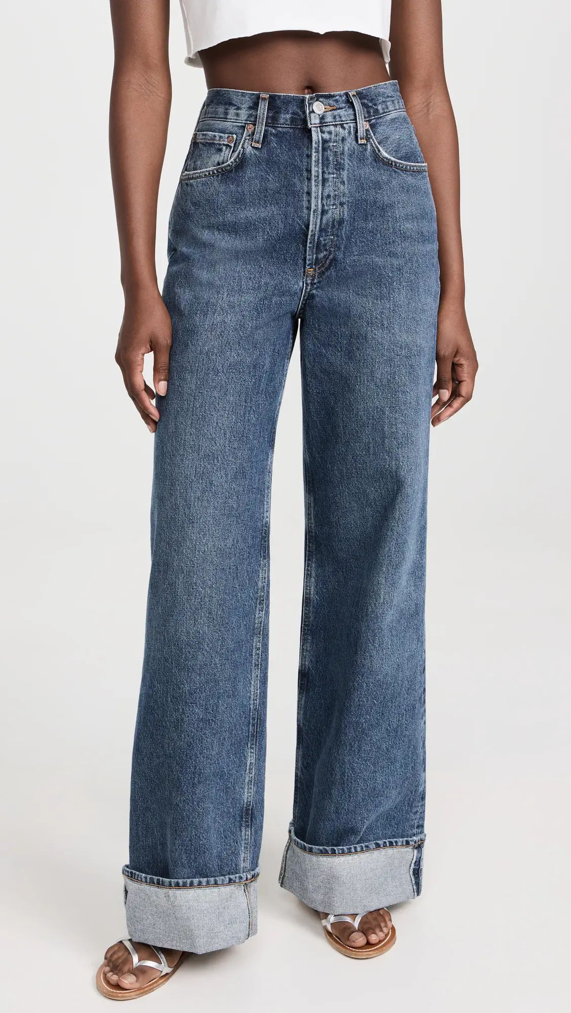 AGOLDE Dame High Rise Wide Leg Jeans | Shopbop | Shopbop