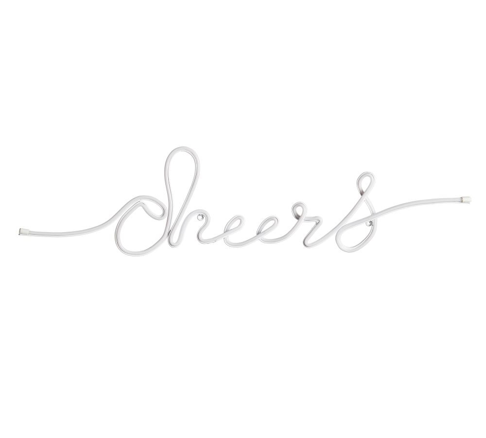 Light Up Cheers Sign Wall Art, Small, 29.75&amp;quot;W | Pottery Barn (US)
