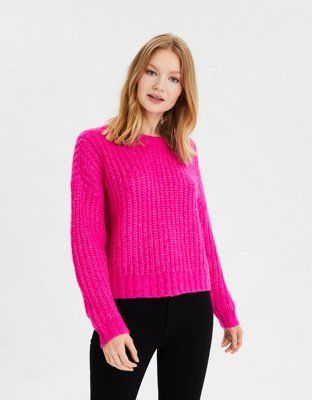 AE Cozy Crew Neck Sweater | American Eagle Outfitters (US & CA)
