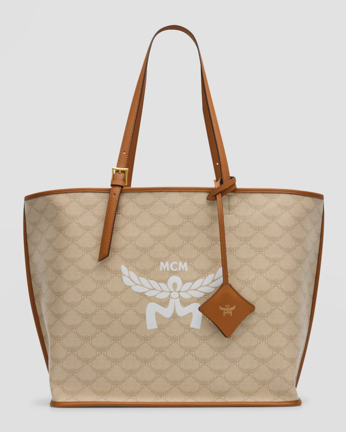 Lauretos Monogram Canvas Shopper Tote Bag | Neiman Marcus