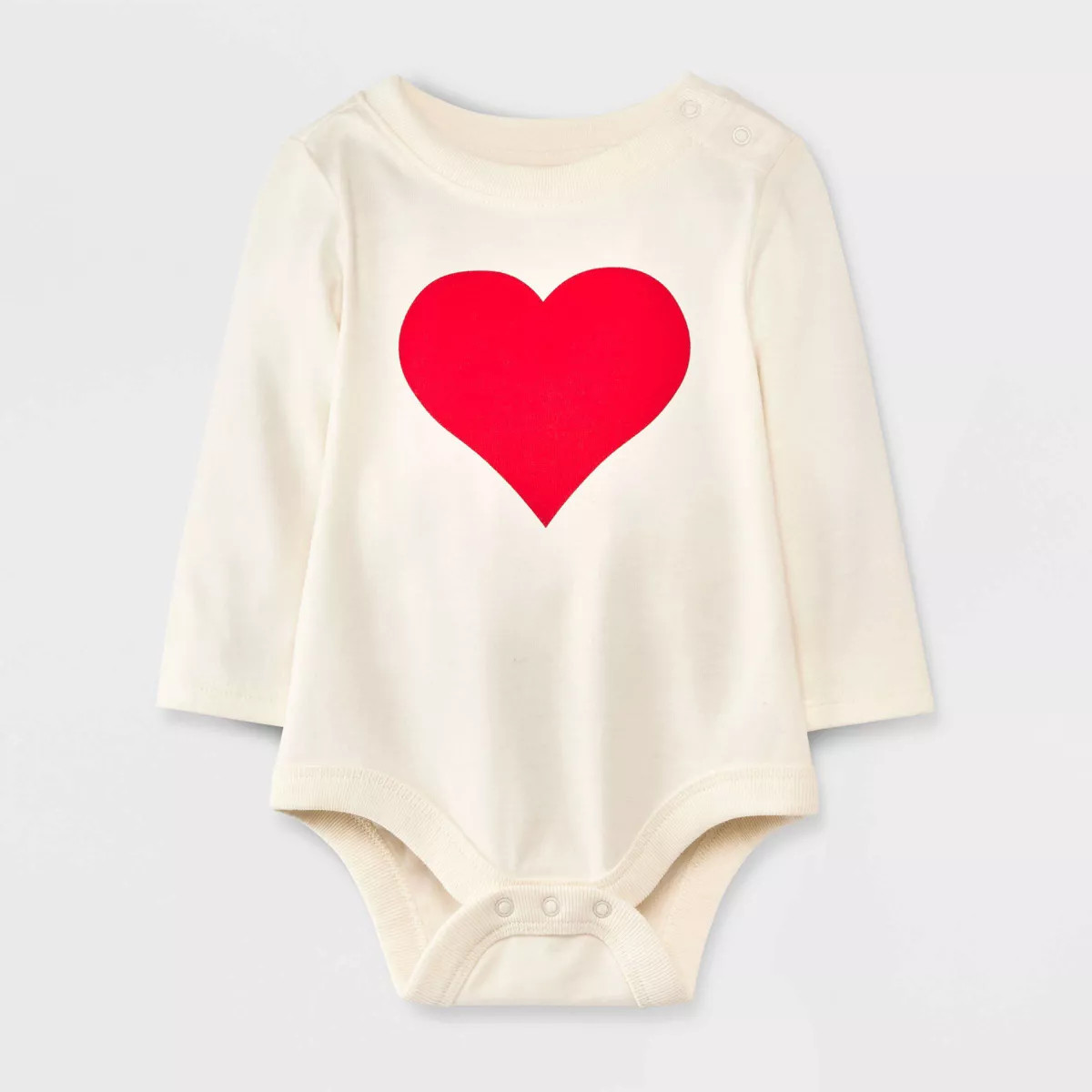 Baby Girls' Heart Bodysuit - Cat & Jack™ Cream | Target