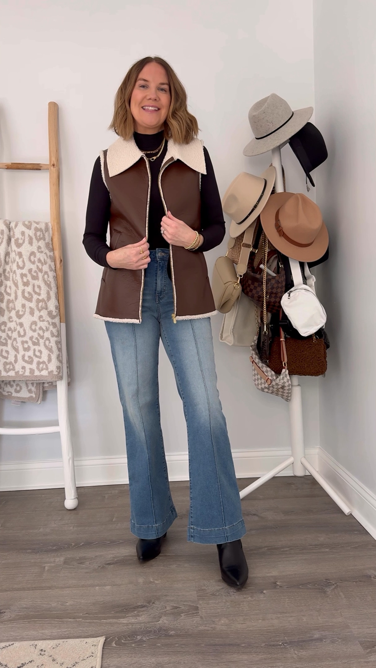 Let’s style my favorite $23 @walmartfashion jeans! #walmartpartner #walmartfashion

Wide leg trouser jeans TTS/4
Sherpa lined vest S/M

Try on haul, how to style, fall fashion trends 2024, what to wear, workwear, business casual outfit, trouser jeans, wide leg, elevated casual style 


#LTKSeasonal #LTKOver40 #LTKStyleTip