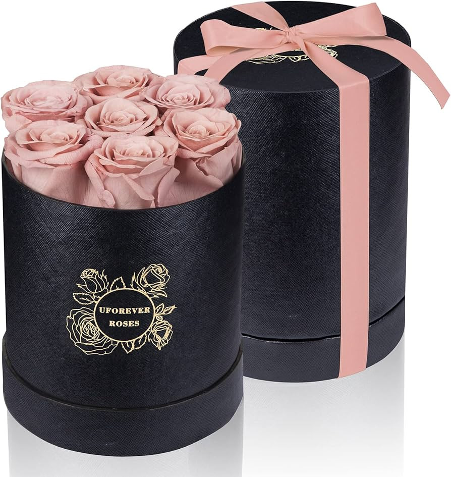 7-Piece Preserved Roses in a Box, Flowers Gifts for Her, Roses That Last a Year and More (Dusty P... | Amazon (US)
