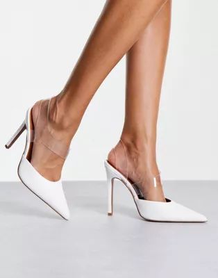 ASOS DESIGN Paola high heel shoes in white | ASOS (Global)