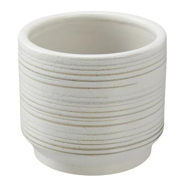 Better Homes & Gardens Pottery 6" Teramo Ceramic Planter, White | Walmart (US)