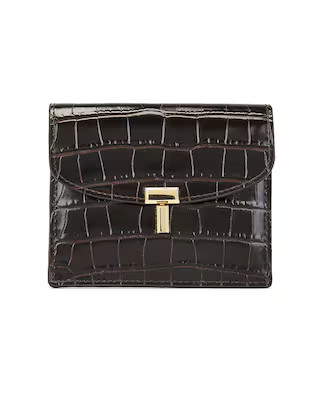 T-Lock Croco Embossed Cardholder | FWRD 