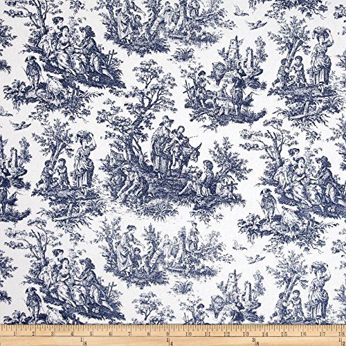 Waverly Rustic Life Toile Navy Fabric By The Yard | Amazon (US)