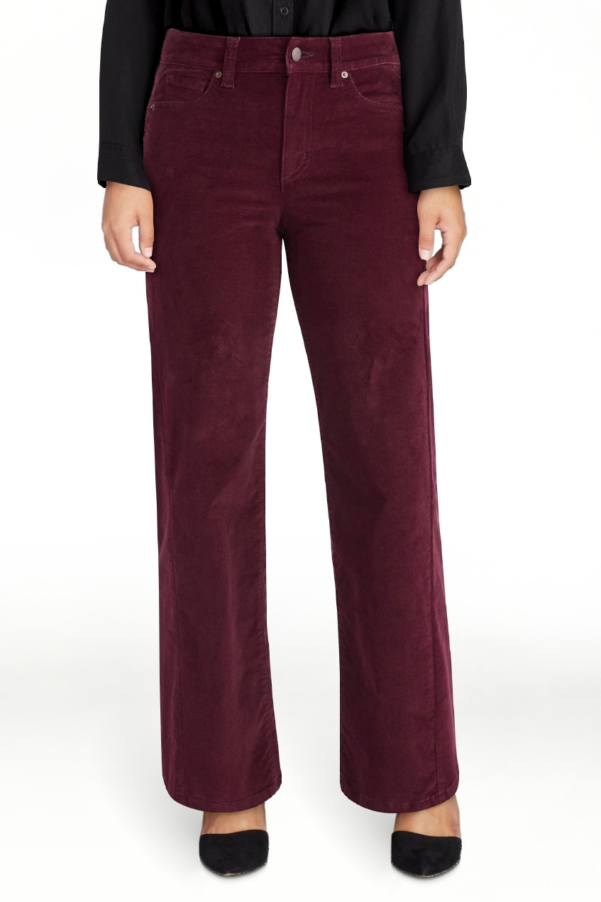 Time and Tru Women's Velvet Wide Leg Pants, 32" Inseam, Size 0-20 | Walmart (US)