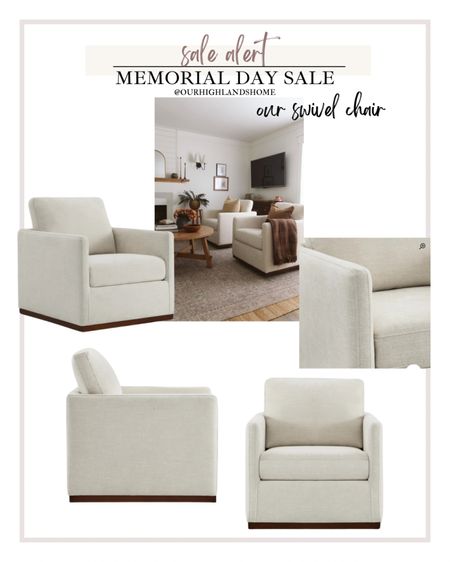 memorial day sale on our soft swivel chairs with wood detail 
wayfair 

#LTKSaleAlert #LTKHome