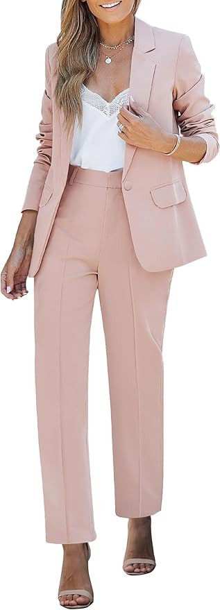luvamia Women's Two Piece Sets Pants Suits Dressy Business Casual Outfits Professional Blazer Pan... | Amazon (US)