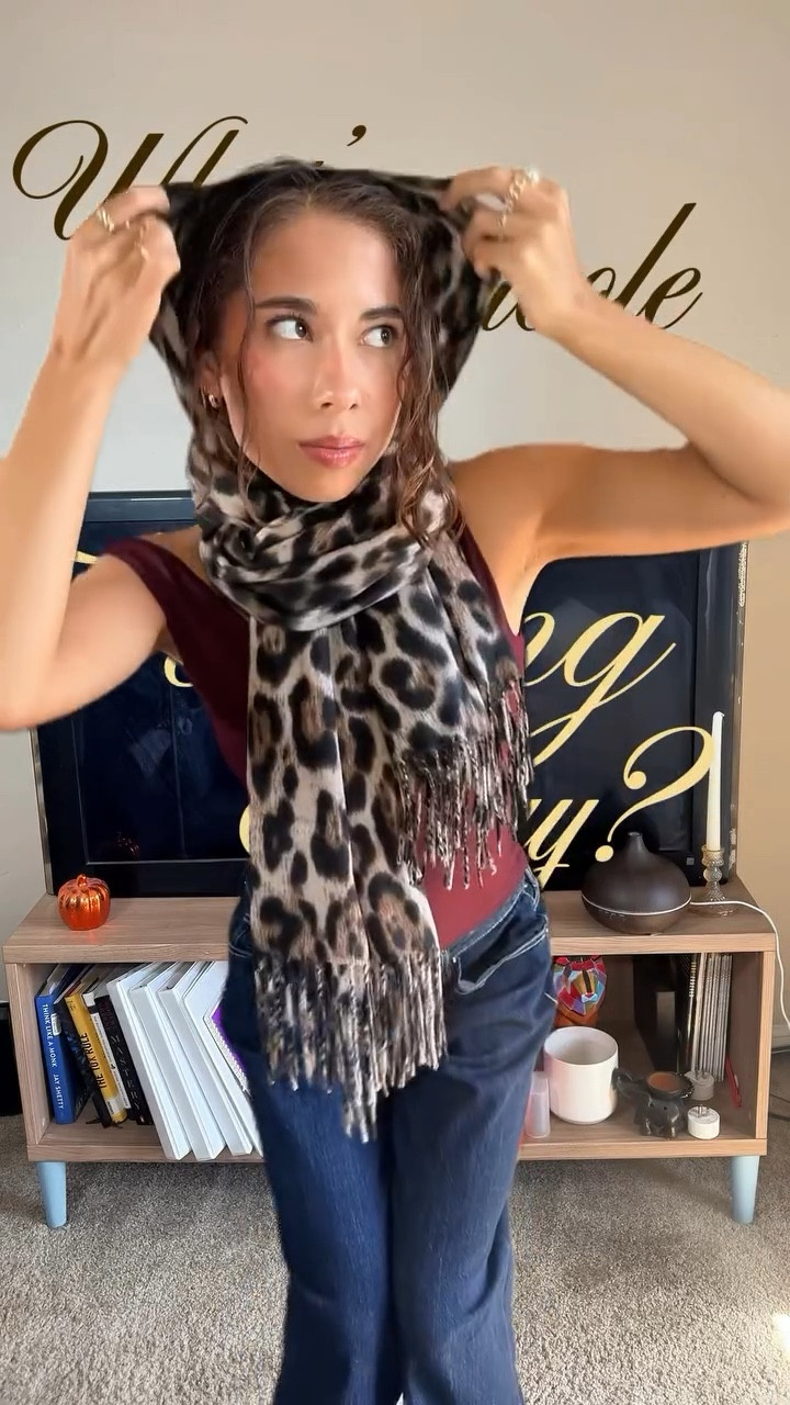 Fall outfit inspo ☕️🤎 Where should I wear this? 

Outfit details: ✨
Jeans: @fashionnova 
Top: @amazonfashion 
Scarf: @edikted 
Shoes: @dreampairsshoes