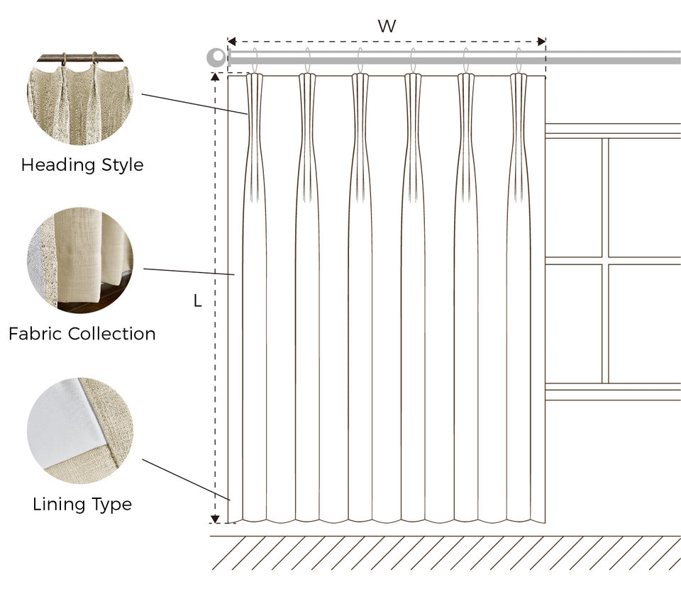 Cotton Blend Drapery Pleated | Cloe | TWOPAGES