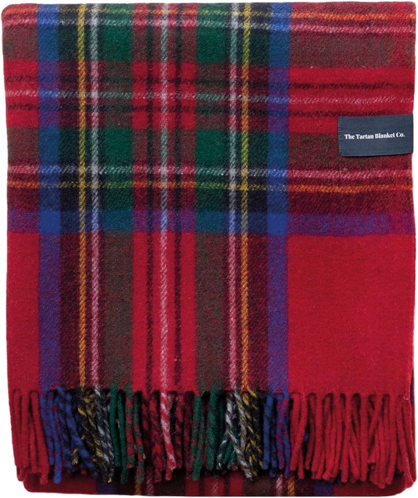 The Tartan Blanket Co. Recycled Wool Blanket Stewart Royal Tartan (59" x 75") | Amazon (US)